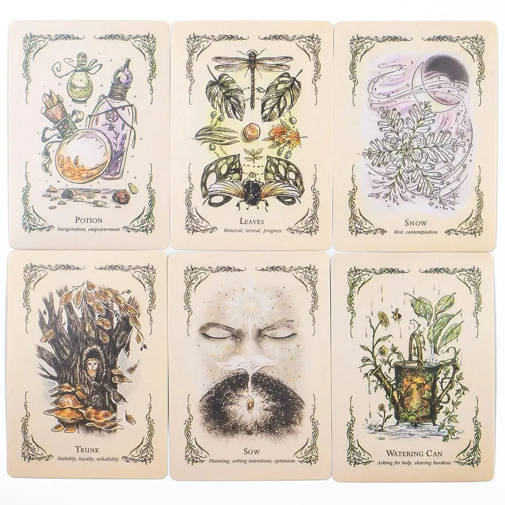 TK119K The Green Witch's Oracle Deck 50Pcs Tarot Leisure Entertainment Game Card Family Gathering Divination Deck 10.3*7.3cm — image 6