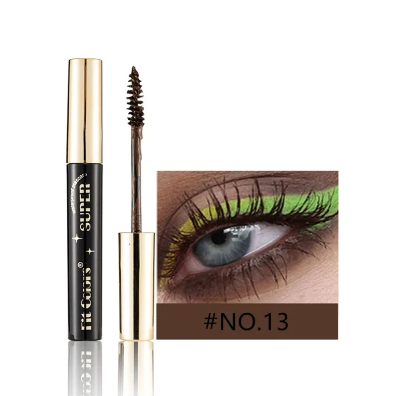 12 Colors Colored Mascara Waterproof Long-lasting Volumizing Curling Non-flaking Rainbow Eye Makeup Purple Blue Pink Green Red