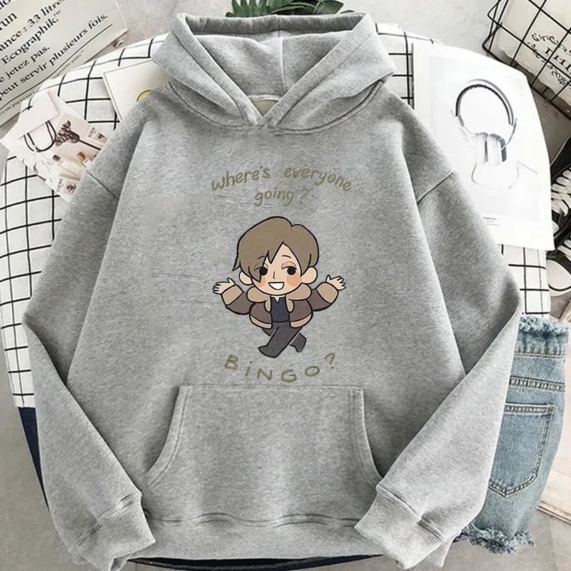 Leon Kennedy Hoodies Fleece Long Sleeve Male Hooded Sweatshirts Rock Band Design Graphic Sudaderas Merch Men Aesthetic Clothes — image 5