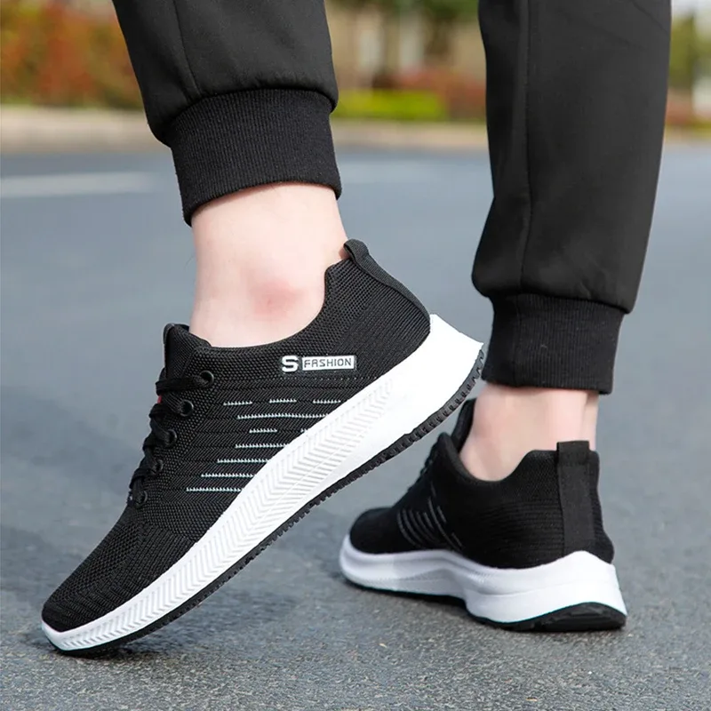 Spring Summer men's shoes breathable light casual sports shoes outdoor soft soles comfort lace up running shoes student sneakers — image 4