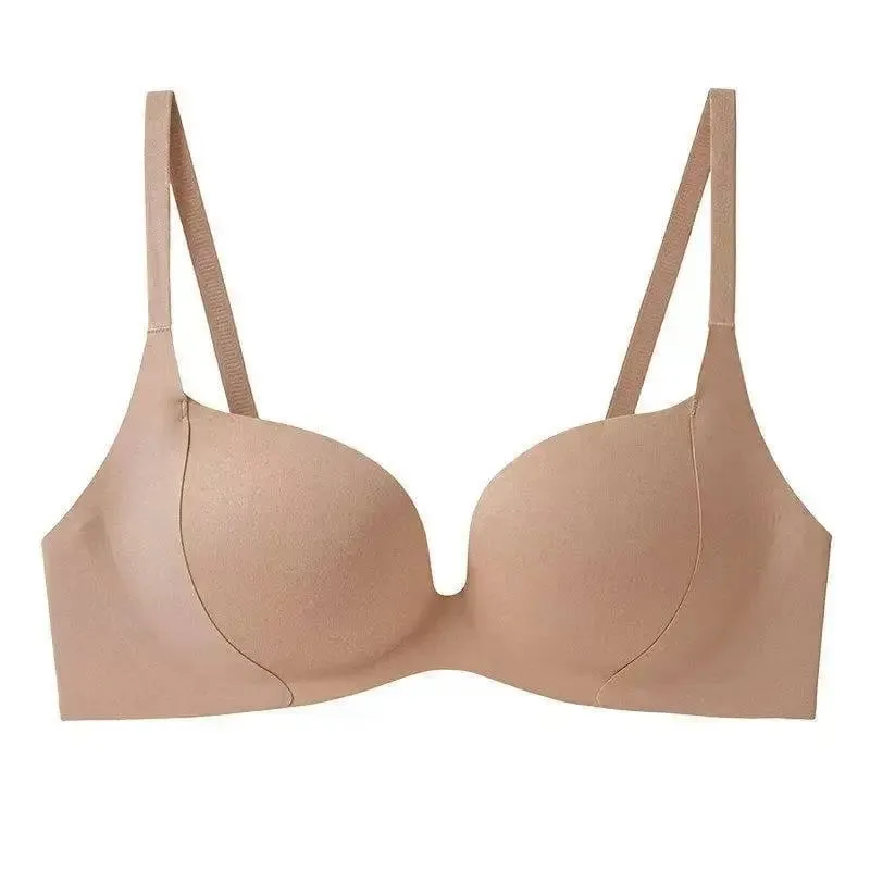 Sexy Rhinetone Push up Bra for Women with Adjustable Shoulder Straps Seamless Lifting Anti-sagging Lingerie