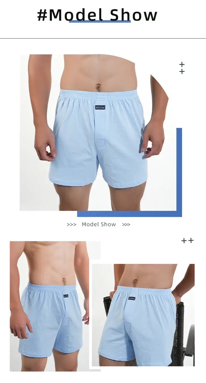 1PC gros caleçon solide bas de pyjama à la maison grande taille boxeurs slip pour hommes taille haute Allo pantalon coton pantalons bas de sommeil