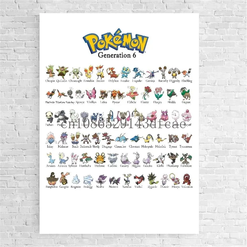 Affiche de Pokemon périphérique de dessin animé japonais, décor mural Pikachu Charizard, peinture sur toile aquarelle, décor de pièce moderne, photo