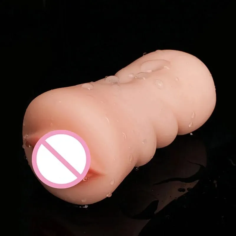 Soft TPE Aircraft Cup Male Stroker with Oral Vaginal Anal Textures Realistic Pocket Pussy Training Sex Toy for Men