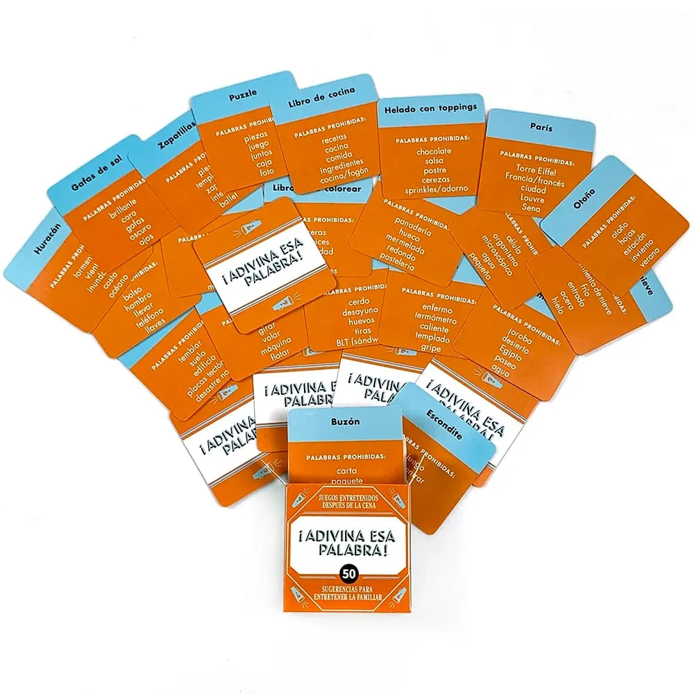 ¡Adivina Esa Palabra! 50 Spanish Family Game Cards – After-Dinner Entertainment & Interactive Word Guessing for Family Bonding — image 4