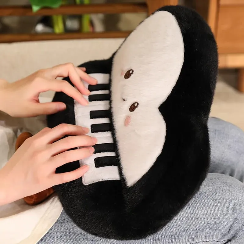 New Musical Instrument Doll Piano Pipa Pillow Cushion Brown Guitar Drum Plush Toy Cute Kawaii Birthday Gift Children Home Decor