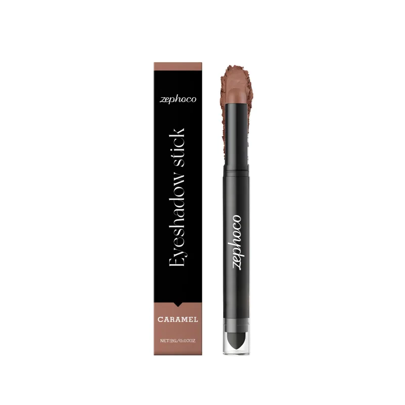 Waterproof Eye Shadow Stick with Brushes Long Lasting High Pigmented Double Head Eye Shadow Stick 8 Colors Maekup