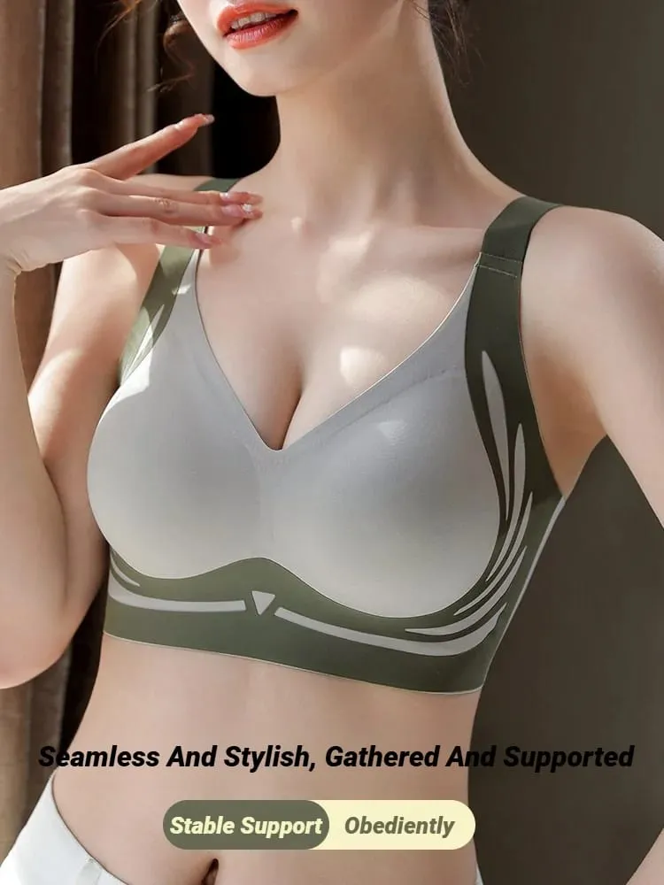 Women Push Up Bras Seamless Comfortable Angel Wings Set Trendy Soft Breathable Underwear Female No Wire Lingerie Plus Size — image 3