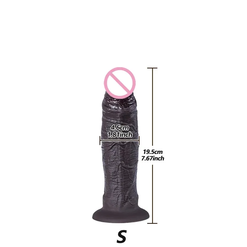 3 Sizes Thick Dildo Soft Silicone Man Penis Adult Women Lesbian Sextoy Clitoris Stimulator Man Dick Suction Cup Female Sex Games