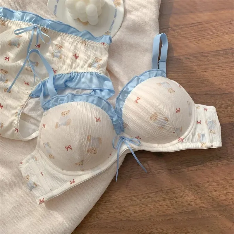Japanese Style Push Up Bra & Panty Set for Women - Cute Lingerie to Enhance Small Bust — image 11