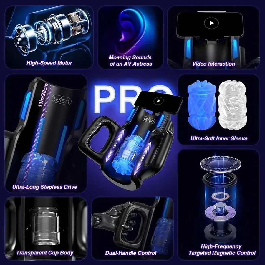 Male Masturbator Automatic Electric Men Sex Toys Adult Toys with Phone Holder Pocket Pussy Hand Free Penis Training Stroker — image 2