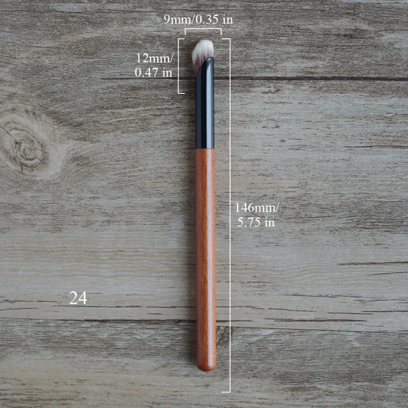 African Rosewood Handle Handmade Makeup Brushes 1pc Snow Fox Goat Hair Face Powder Blush Eye Shadow Brush Synthetic Makeup Brush