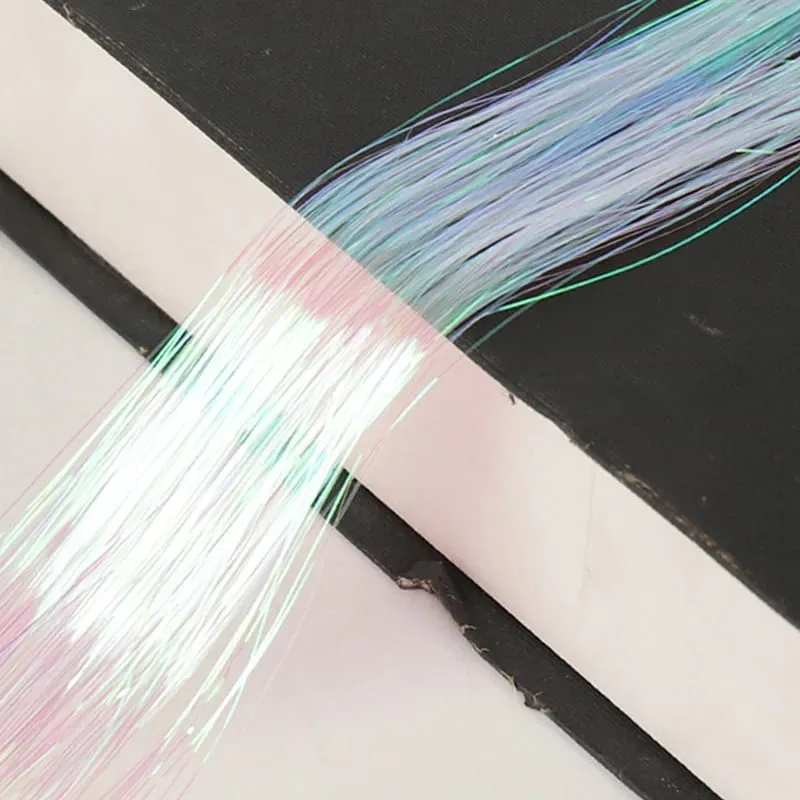1PCS Sparkling Shiny Tinsel Hair 48inch Long Colored Hair Extensions Party Hightlights Women Hairpiece Halloween Christmas Use — image 14