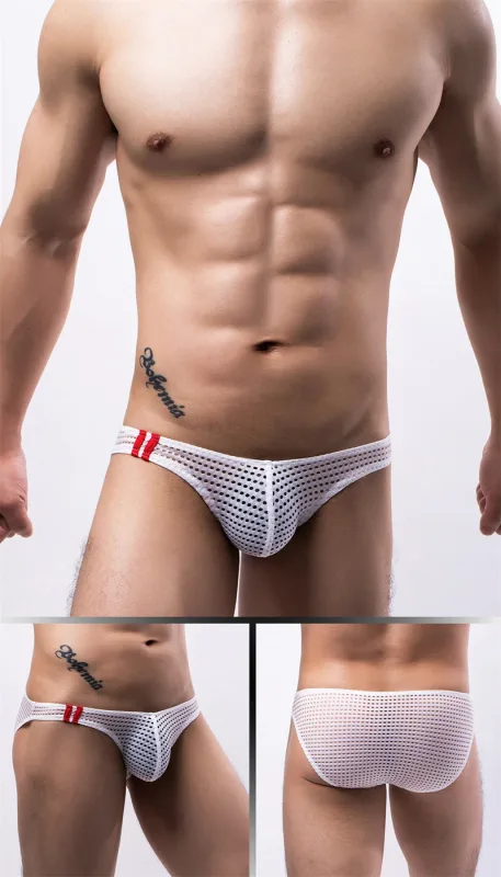 Slip da uomo Estate Traspirante Fori Intimo U Convesso Sottile Vita bassa Slip intimo da uomo Slip Mutande Calzoncillos
