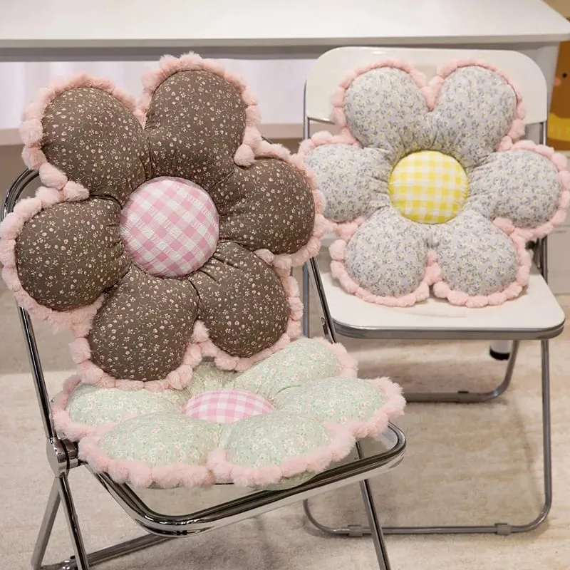 50cm Floral Cushion Girls Princess Favors Flowers Soft Stuffed Plush Chair Seat Mats Car Warm Cushion Sofa Pillow For Home Decor — image 4