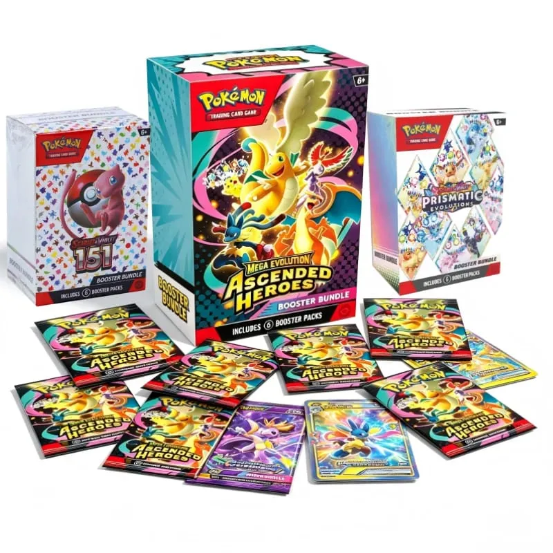 Trading Poke Cards Ascended Heroes Mega Evolution Sword Shield Series 72 Shiny Collectible Booster Bundle Booster Packs Gift — image 1