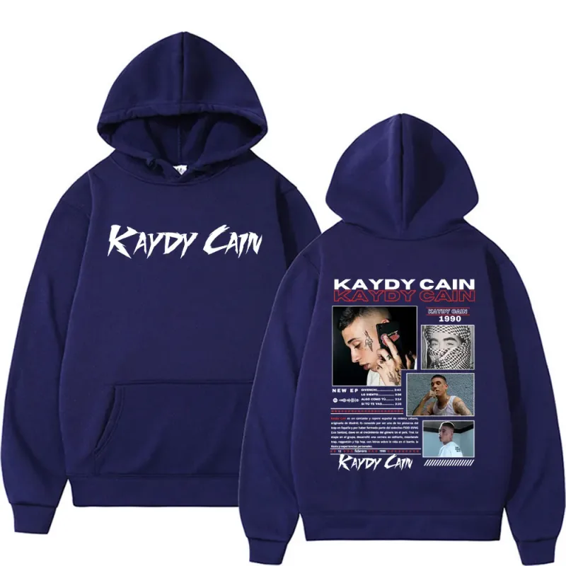 Rapper Kaydy Cain Album 2026 Graphic Hoodies Men Women Fashion Vintage High Street Oversized Loose Bodywarmer Hooded Sweatshirts — image 3