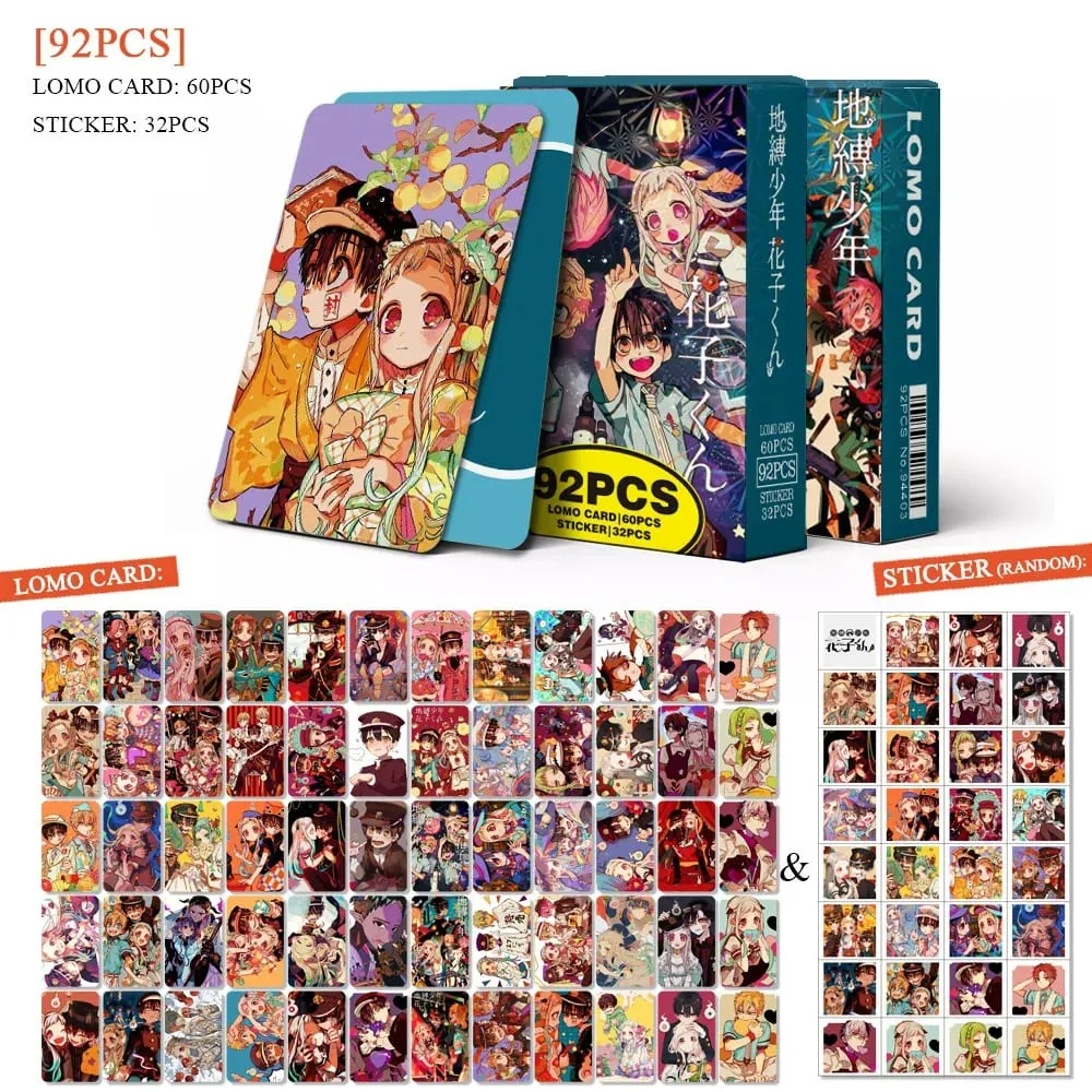 92PCS Toilet-Bound Hanako-kun Lomo Cards Set Anime Character Photocards with Decor Stickers Fans Collection Decor Gift — image 1