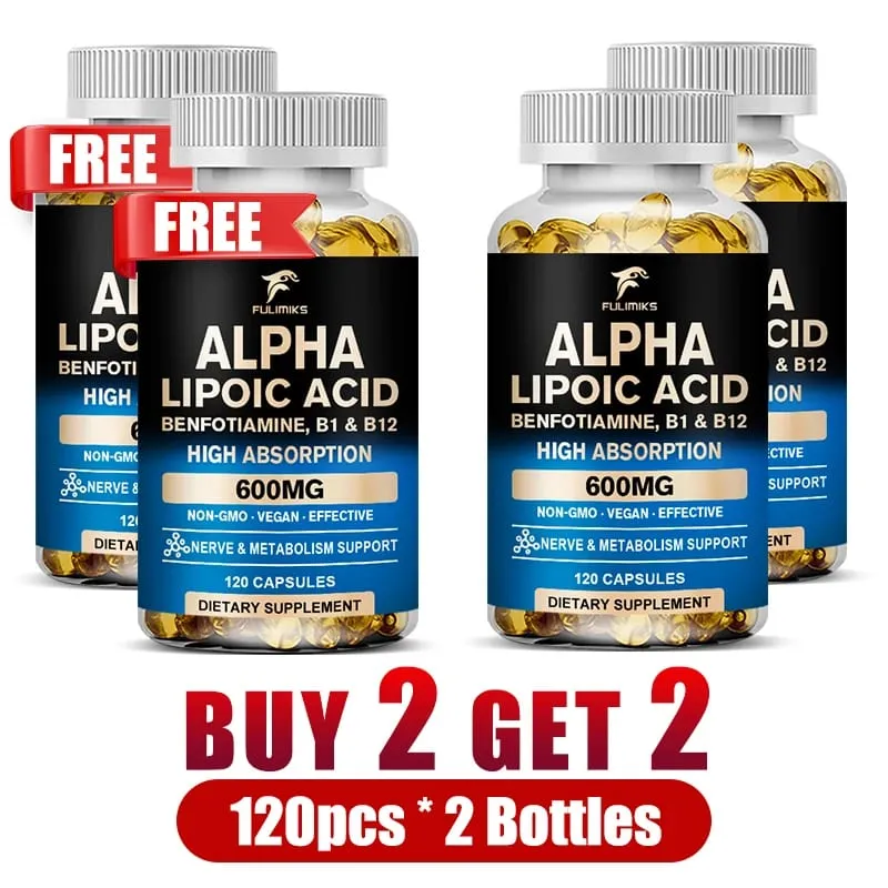 Buy 1 Get 1 Free! Fulimiks Alpha Lipoic Acid Capsules with Vitamin B1 for Nerve Health Brain Function Support Heart Health — image 9