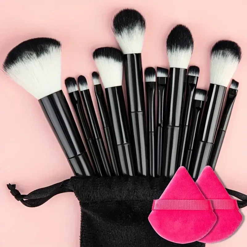 13Pcs Makeup Brushes Tool Set Cosmetic Powder Eye Shadow Foundation Blush Blending Beauty Make Up Brush For Makeup Starters Gift