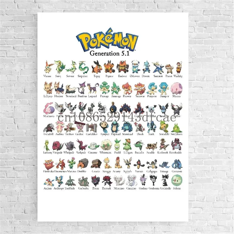 Affiche de Pokemon périphérique de dessin animé japonais, décor mural Pikachu Charizard, peinture sur toile aquarelle, décor de pièce moderne, photo