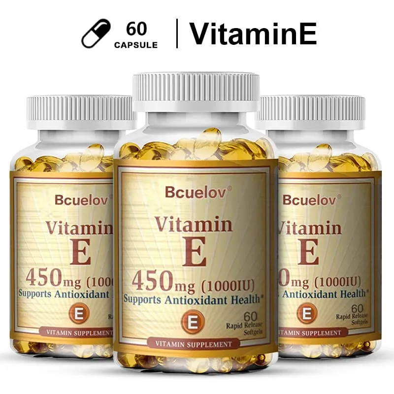 Vitamin E Supplement Capsules- 1000 IU - Promote Skin Immunity and Heart Health Help Blood Circulation Gluten-free — image 10
