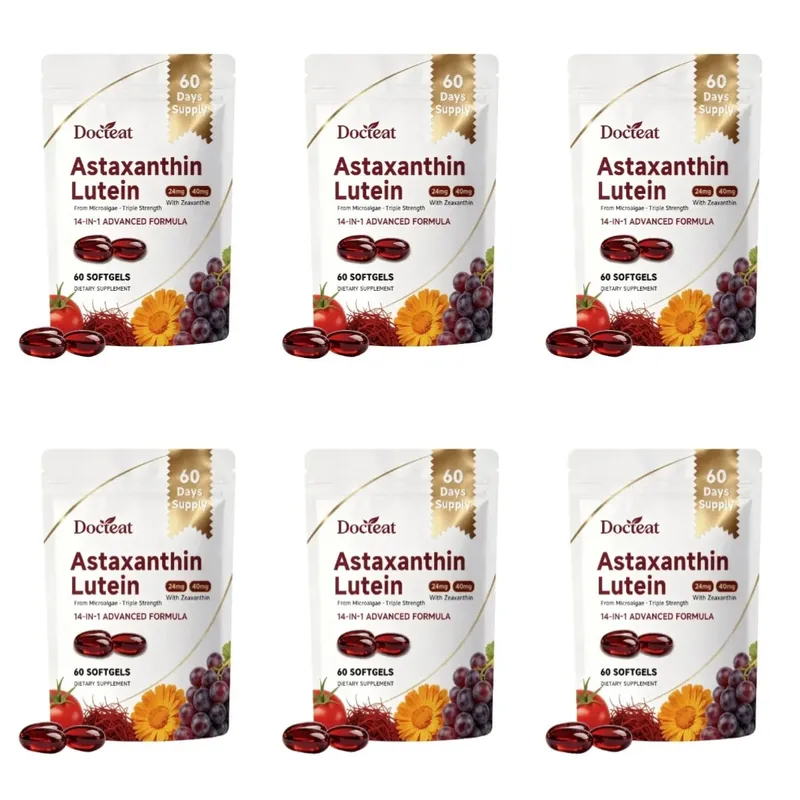 Astaxanthin and Lutein Capsule 60 Count with Grape Seed & Saffron Extract Provide Eye Nutrition Skin and Joint Health Support — image 12
