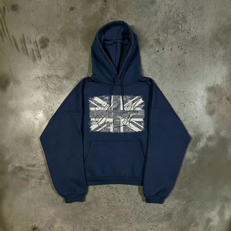 Men Women Retro Streetwear Graphic Hoodie Oversized Pullover Geometric Pattern Long Sleeve Casual Tops Multiple Colors Available