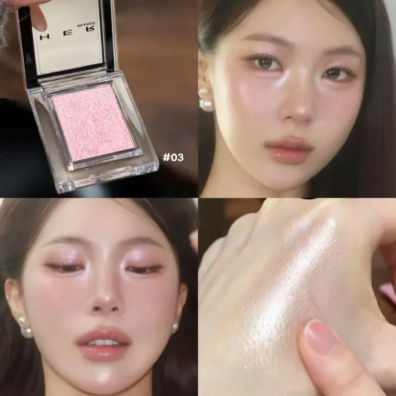 Monochrome Blue Metallic Eyeshadow Diamond Glitter Green Eye Shadow Highlighter Palette Sparkling Pearlescent Purple Eyes Makeup — image 12