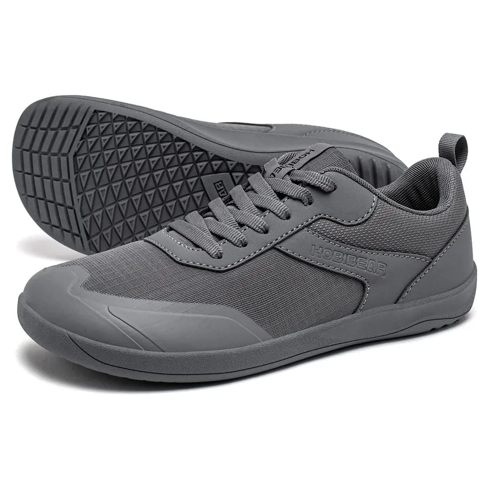 Wide Toe Shoes Mens Womens Minimalist Mesh Artificial Leather Sneakers Lace Up Lightweight Breathable Walking Shoes