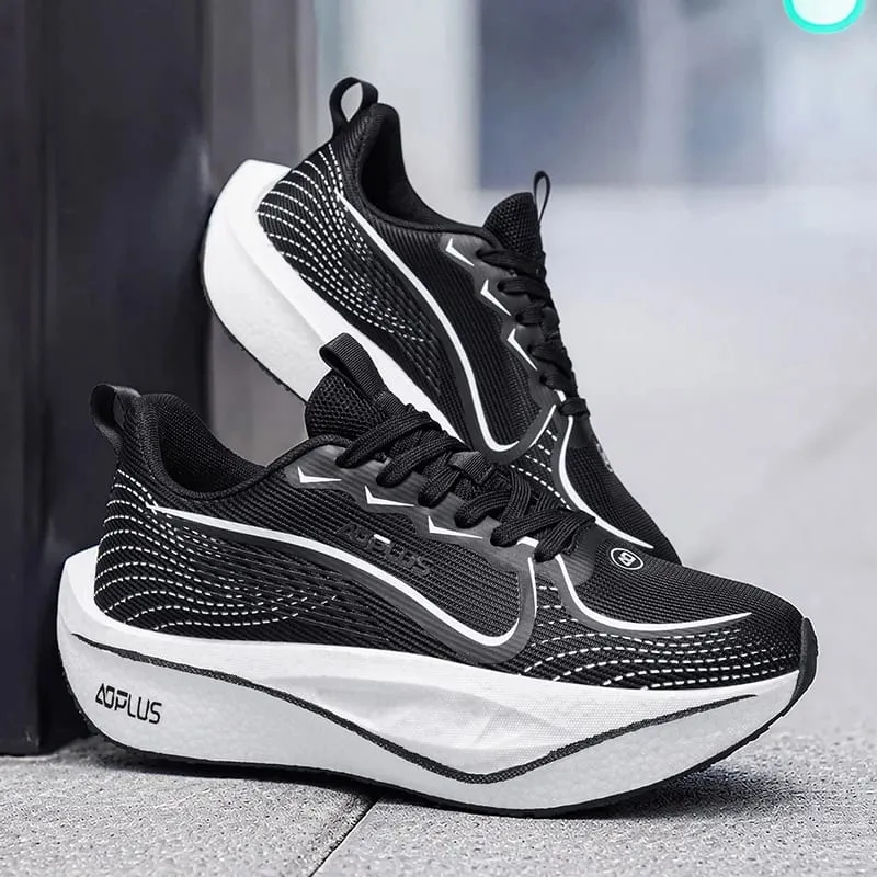 Men Marathon Running Shoes Sports Walking CarbonPlate Breathable Lightweight Comfortable Women Athletic Casual Sneakers Outdoor — image 3