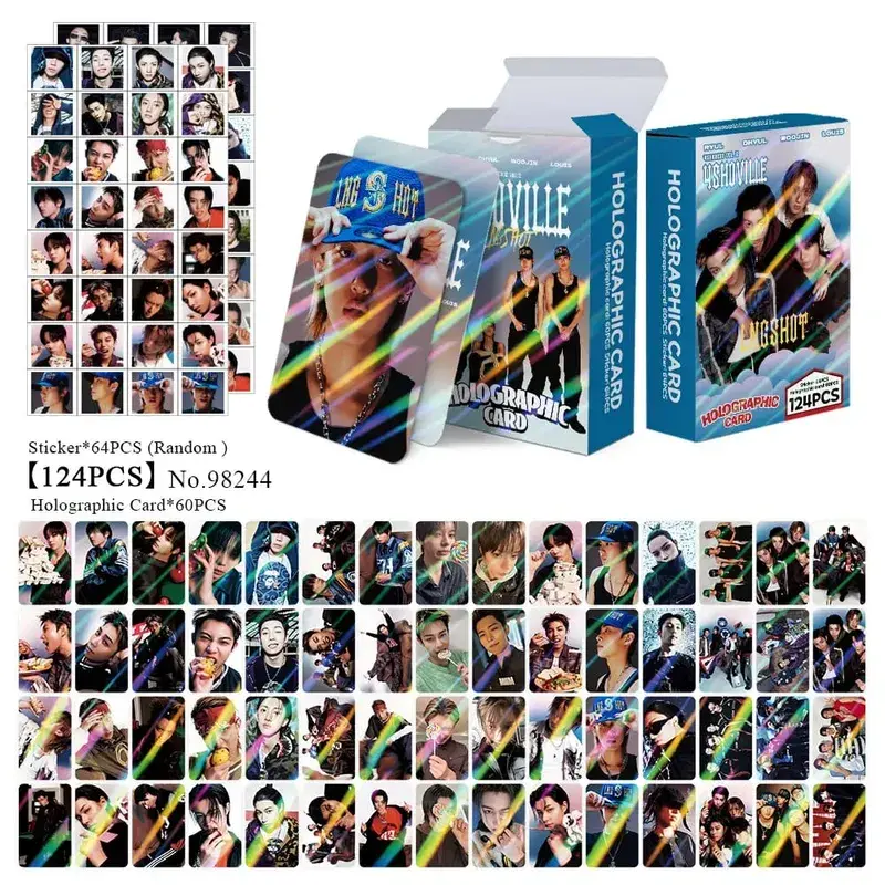 60pcs LNGSHOT New Album SHOT CALLERS Photocards Stickers Kpop Merch Lomo Cards Set Fans Collection Cards Giftsi — image 12