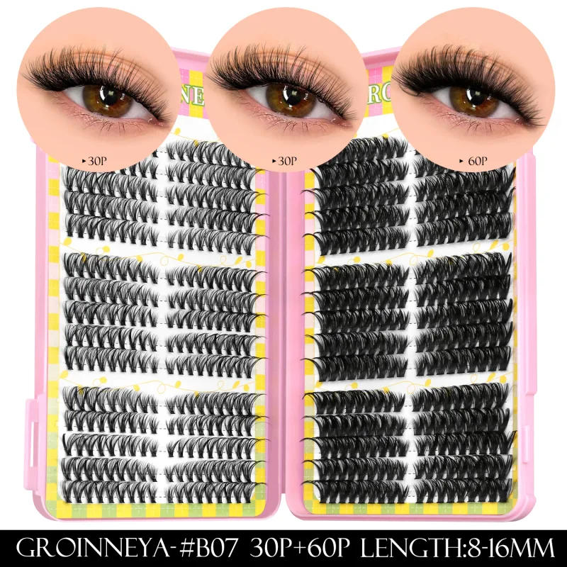 Lash Clusters 540pcs 60D+100D Eyelashes Extensions 2style Mixed Lash Book Fluffy Cat Eye Eyelashes False Lashes Makeup