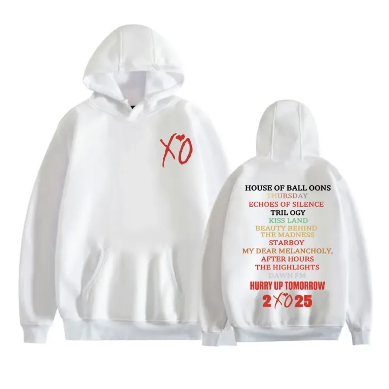 The Weeknd After Hours Album 2025 Print Hoodies Men's Clothing Fashion Hip Hop Street Sweatshirt Fleece Comfort Oversized Hooded — image 6