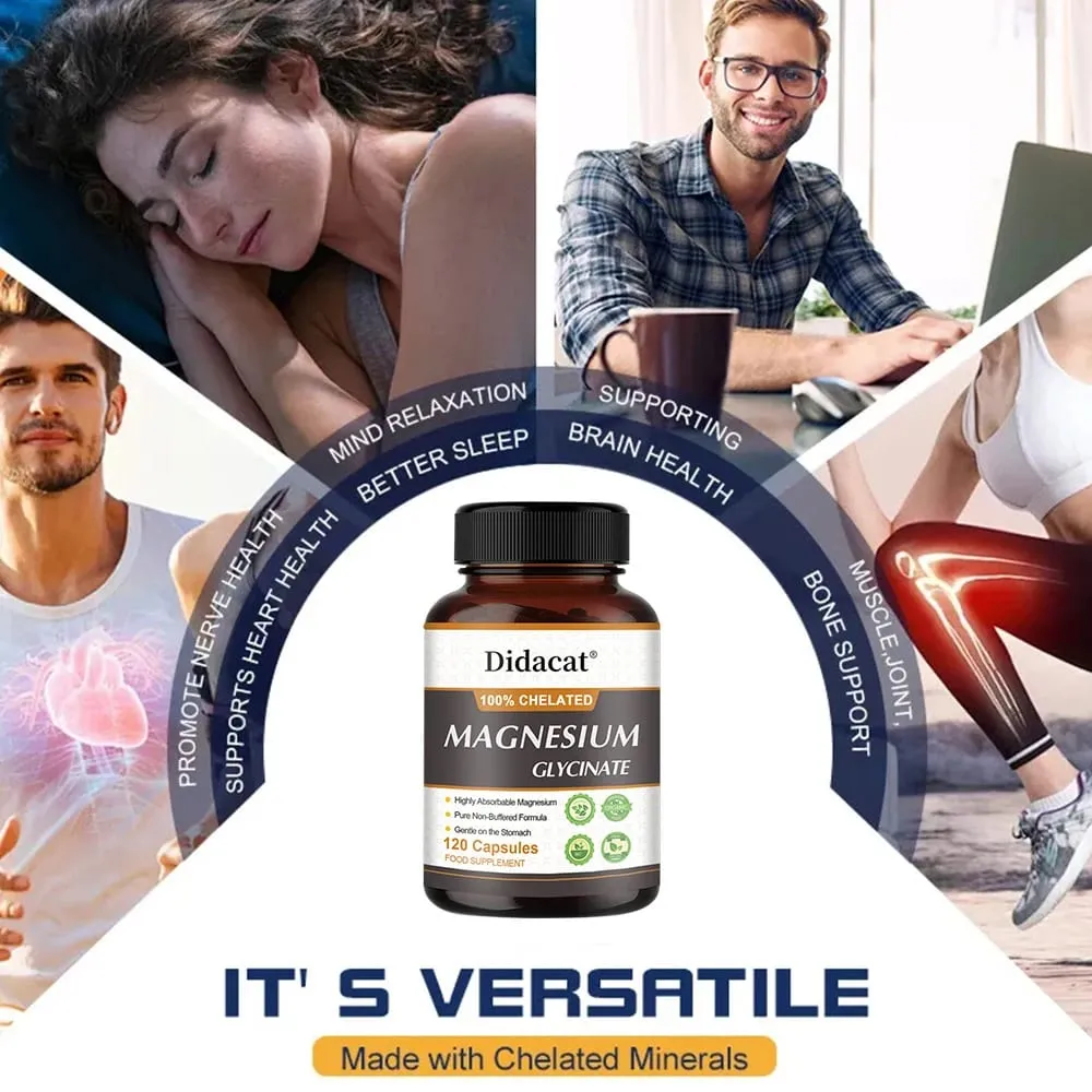 Magnesium Glycine 500mg - Supports Muscle Function Improves Sleep Quality Supports Cardiovascular and Metabolic Health — image 5