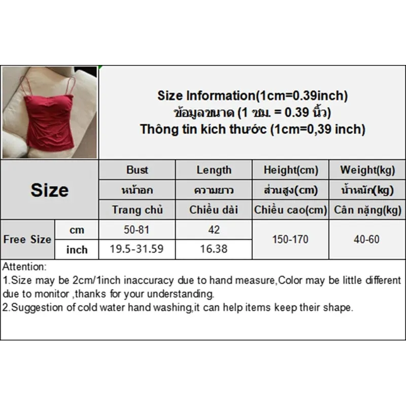 New-Sexy Solid Pleated Tank Camisole Women's Summer Spaghetti Strap Sleeveless Tops — image 7