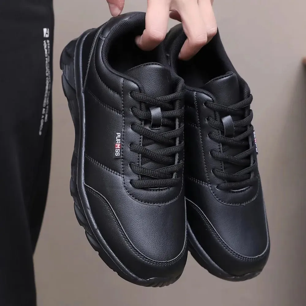 New Men's Sneakers Fashion Leather Men's Casual Shoes Outdoor Jogging Training Shoes High-Quality Comfortable Men's Shoes — image 1