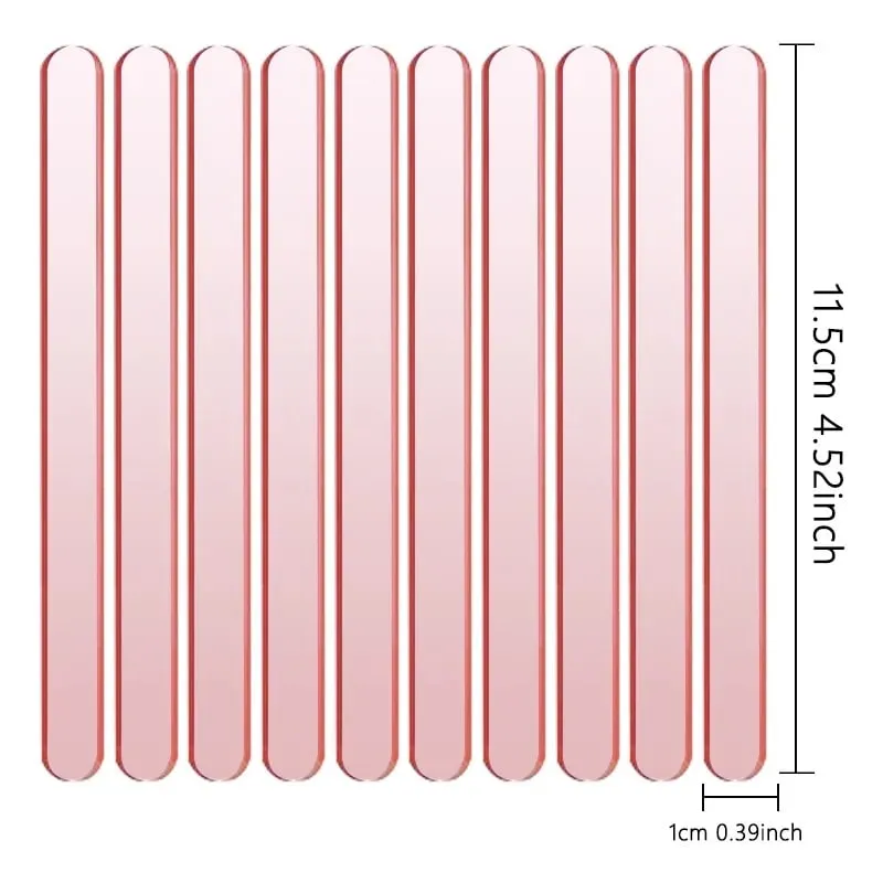 Food Grade Acrylic Ice Cream Sticks 10pcs/set Colorful Light Popsicle Stick Stirring Rod Distinguishing Labels Kitchen Tools