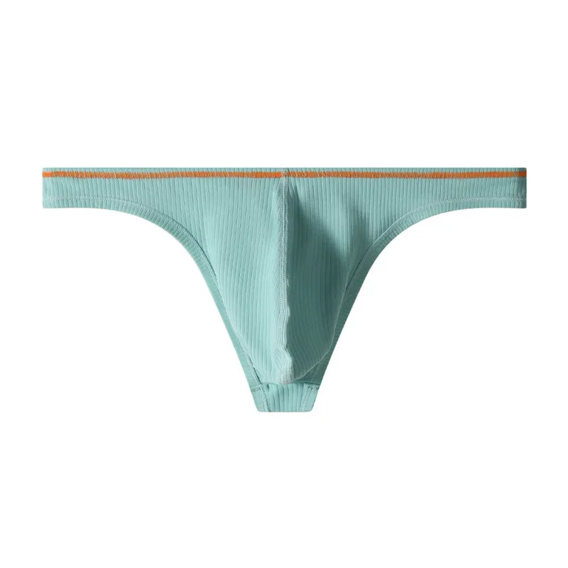 1pc Men Solid Thin Edge G-strings Sexy Thongs Elastic Low Rise U Convex Pouch Underwear Breathable Comfortable Panties
