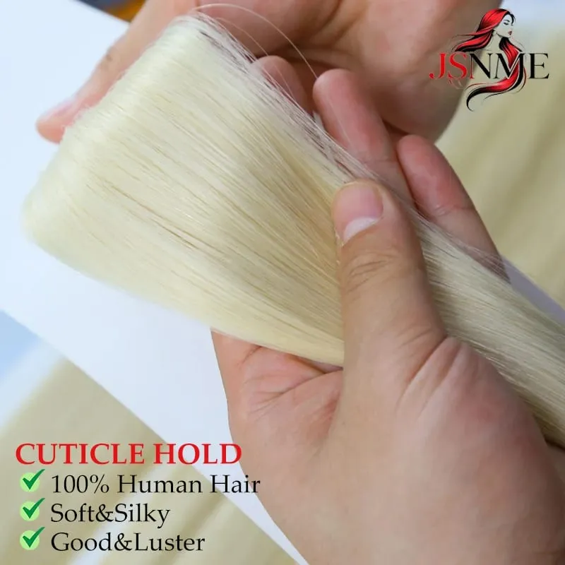 Tape In Human Hair Extensions 100% Really Hair Tape In Hair For Women Natural Brown Blonde Straight 613 For Salon — image 5