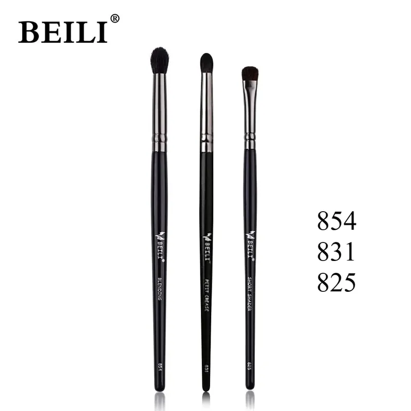3pcs Makeup Brush Set Blade eyeliner brush fine oblique head eyebrow brush outline eyeliner ultra-thin eye shadow brush makeup b — image 14
