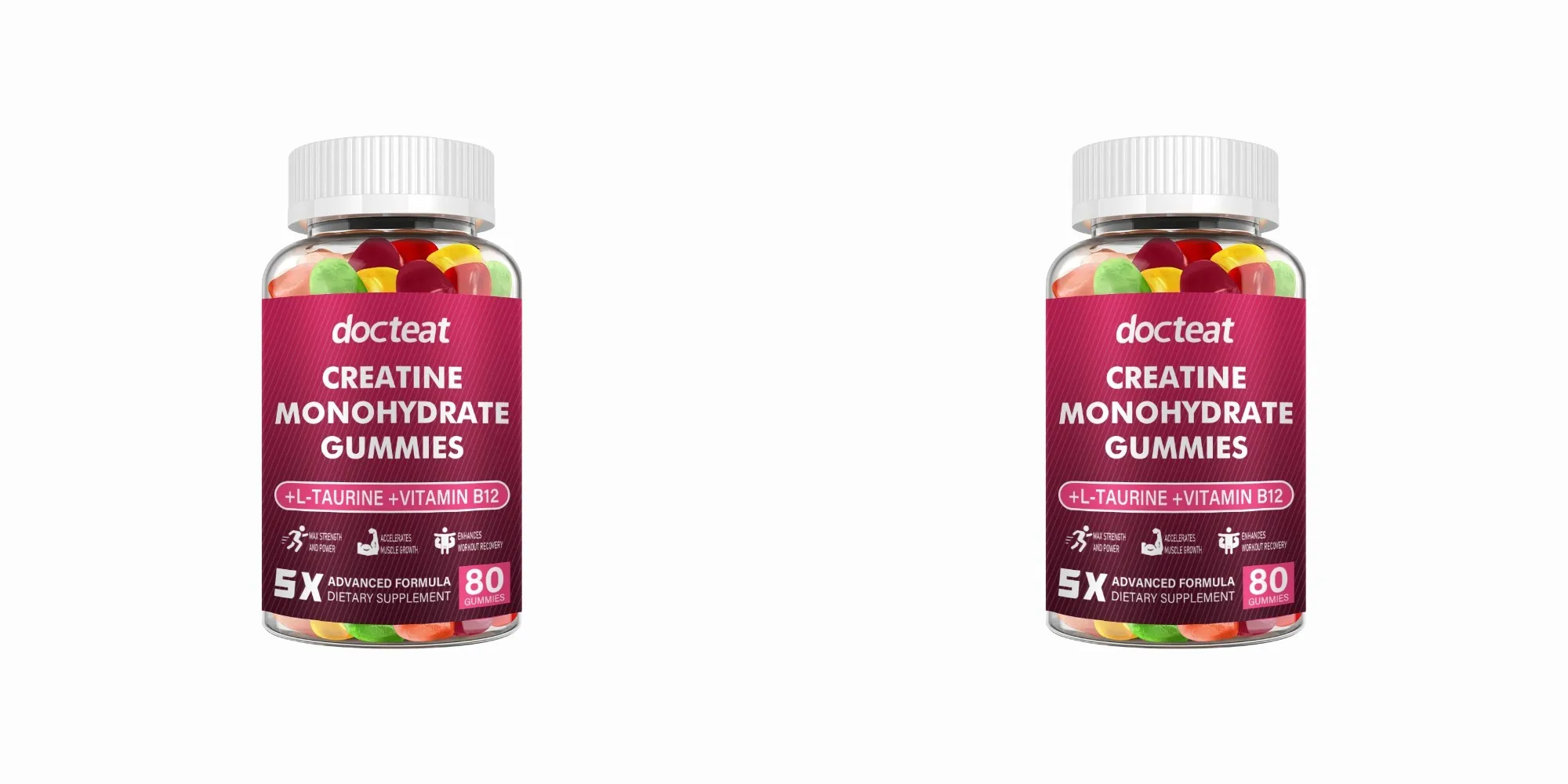 Creatine Monohydrate Gummies 80 Count with Taurine Vitamin B12 Chewable Sports Nutrition Supplement for Muscle & Energy Support — image 8