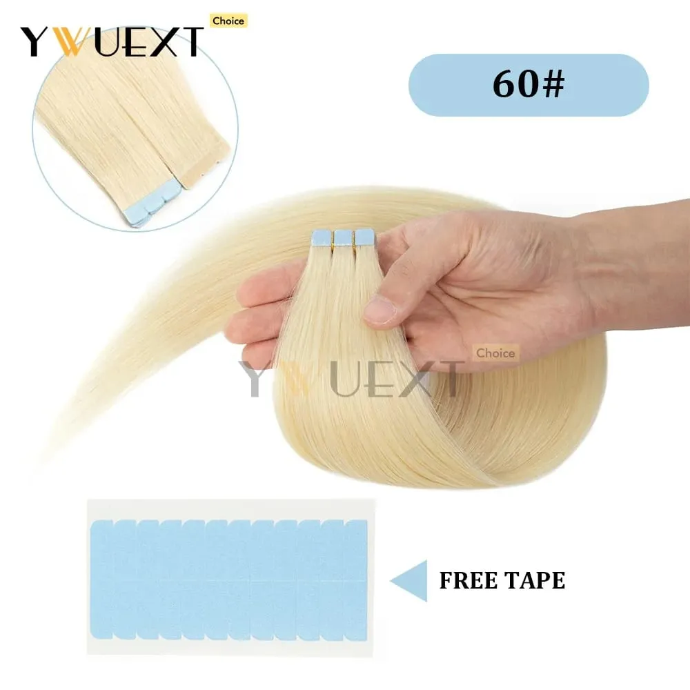 Mini Tape in Human Hair Extensions Natural Straight For Women 12inch-20inch 12.5g-20g Easy to Wear 10pcs/pack Salon Quality — image 13