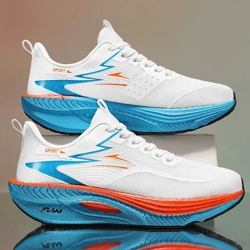 Marathon Men Sports Running Shoes Carbon Board Air Cushion Breathable Lightweight Women's Comfortable Athletic Nonskid Sneakers — image 2