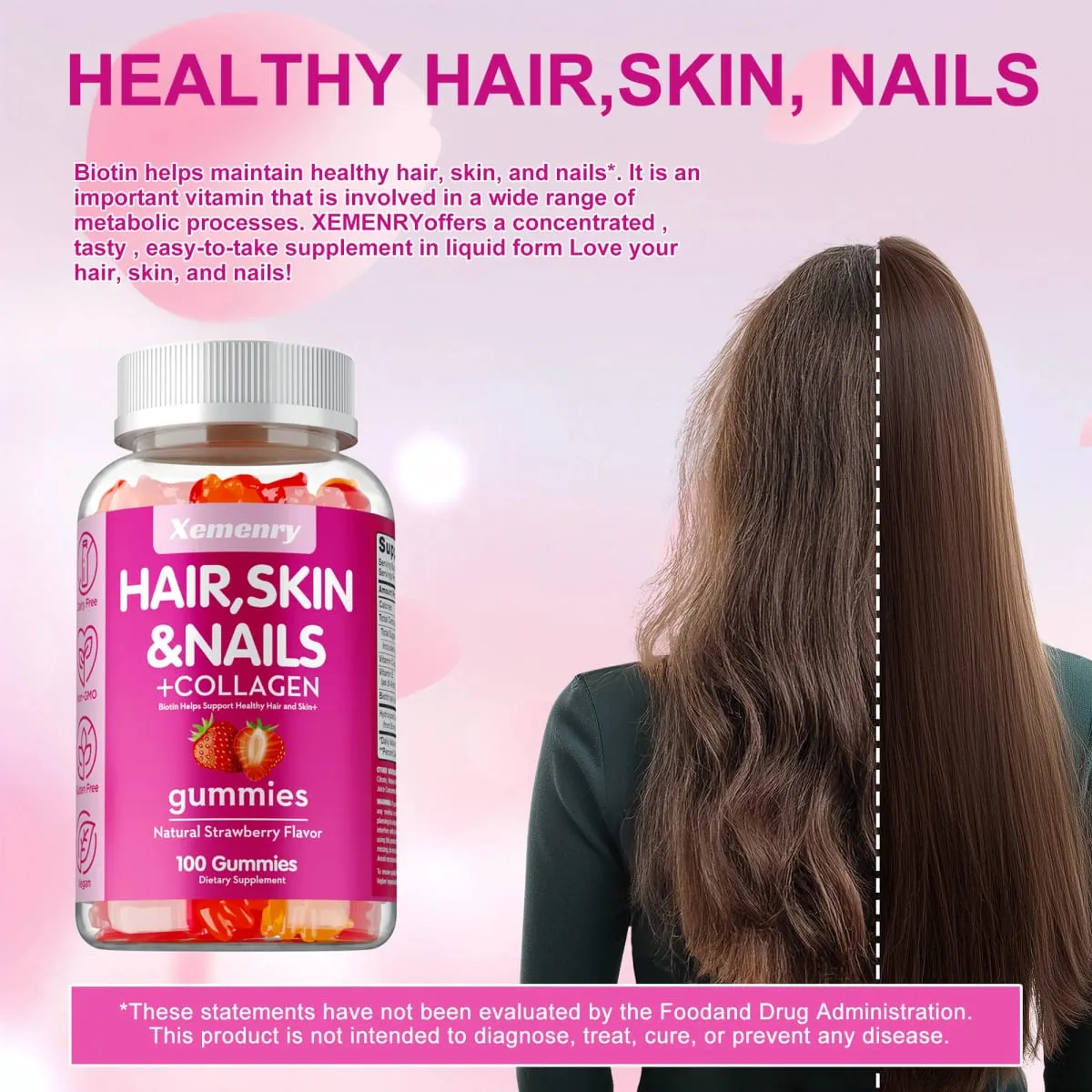 High Potency Biotin Gummies - for Healthy Hair Skin & Nails Hair Vitamins for Men & Women | Gluten Free — image 4