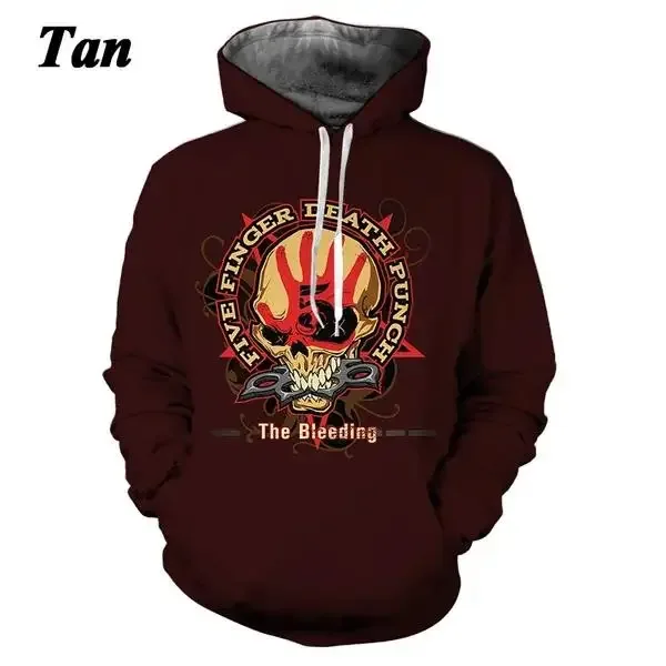Men's and Women's Five Finger Death Punch Hoodies 3D Printing Casual Autumn Winter Sweatshirts Hip-hop Rock Hoodie — image 32