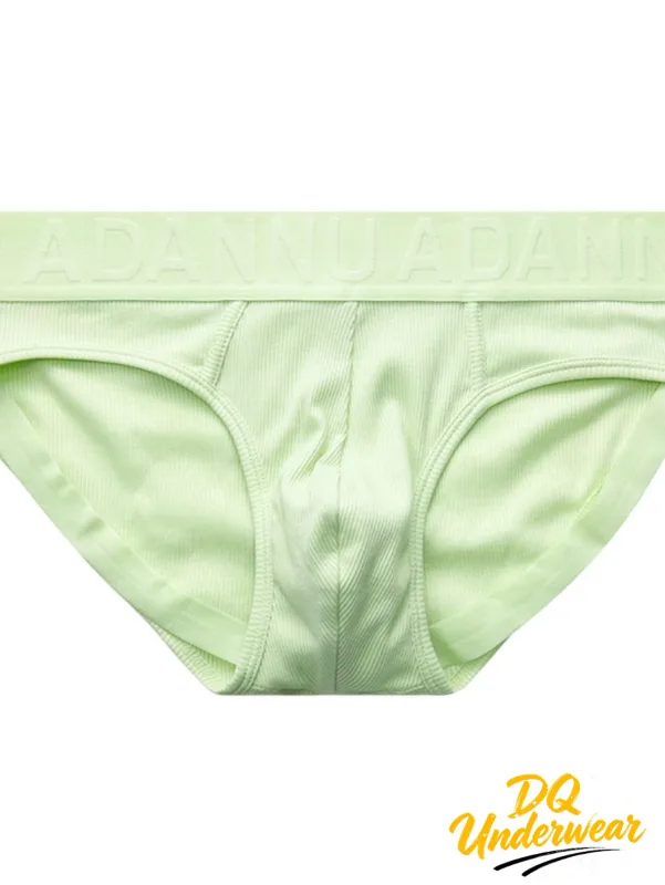 Cuecas masculinas com nervuras de cor sólida ADANNU logotipo em relevo elástico na cintura estiramento conforto diário cuecas de biquíni AD759 — image 14
