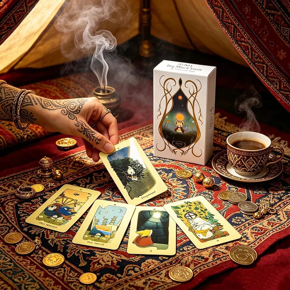 Mimi Mice Tarot Cards 78‑Card Deck Cute Mouse Animal Theme Tarot Cards Divination Fortune‑Telling Card for Tarot Collectors — image 2