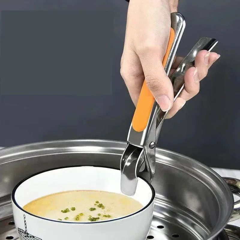 Silicone Non-slip Pot Pan Clip Heat Resistant Dish Gripper for Kitchen Air Fryer Camping — image 6