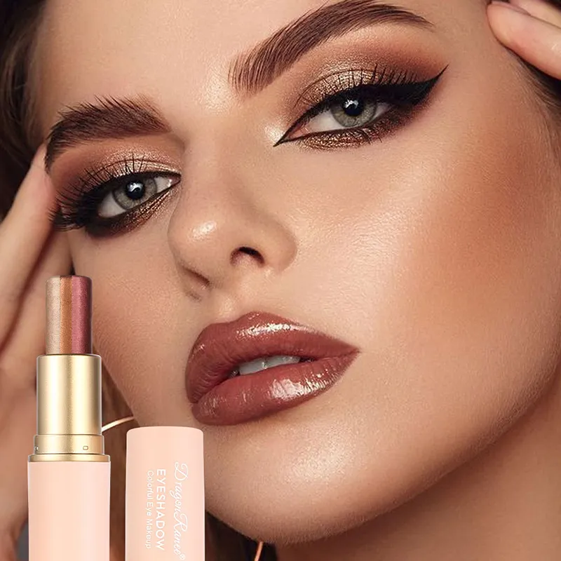 Three-color Eyeshadow Pen Highlighting Stick Waterproof Easy-to-Use Glitter Pearl Eyeshadow Stick Shimmer One-Swipe Eyes Makeup — image 3